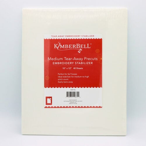 Kimberbell Embroidery Stabilizer Medium Tear-Away Precuts Available at Quilted Joy