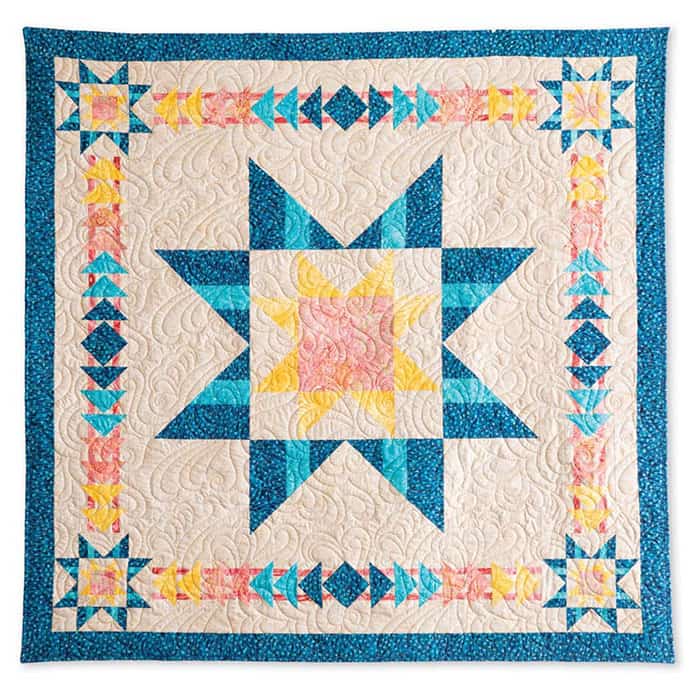 Seaglass Star Quilt Designed by Angela Huffman