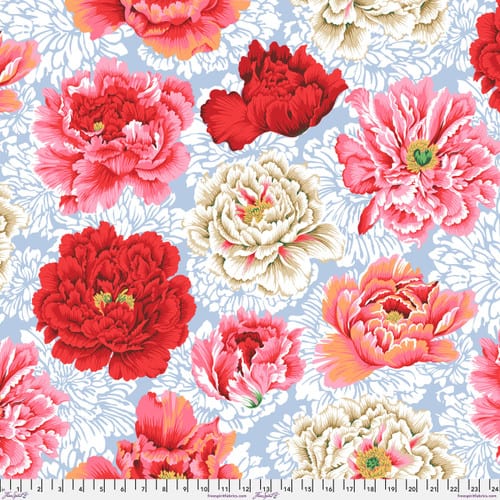 Brocade Peony Natural 108" Wide Quilt Backing Fabric