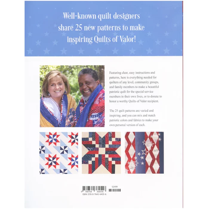Back of All Star Quilts of Valor book