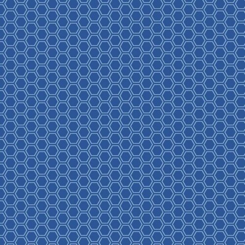 Kimberbell Basics Refreshed Honeycomb Blue Fabric Yardage