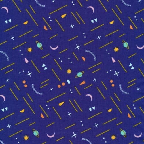 Stardust Wild Cosmos Blue Fabric Yardage