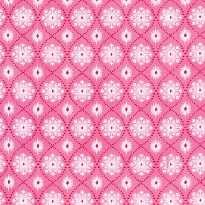 Winter Wonderland Snow Sparkle Pink Fabric Yardage