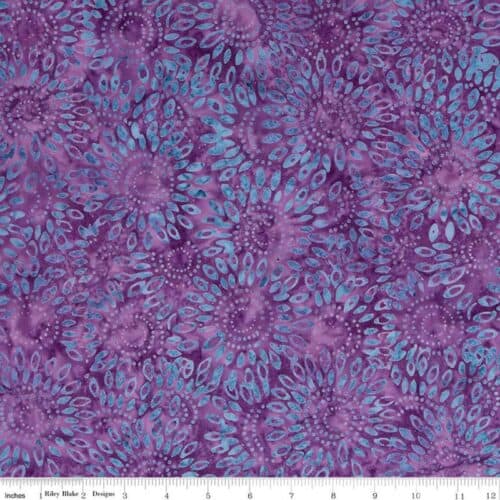 Expressions Batiks Tjaps Purple Blue Multi Fabric Yardage