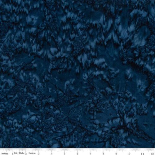 Expressions Batiks Hand-Dyes Dark Blue Fabric Yardage