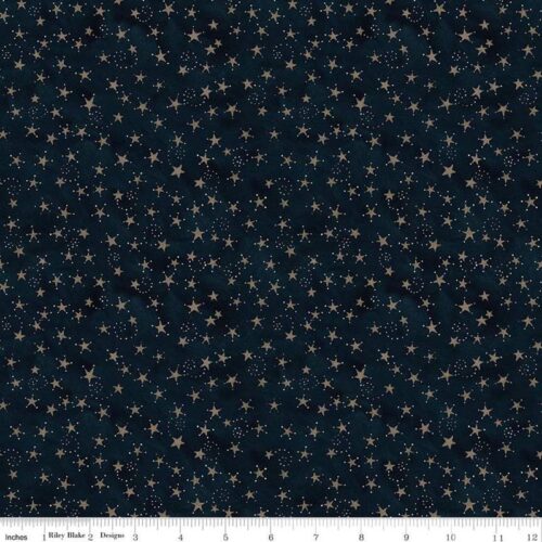 Bright Stars Navy Fabric Yardage
