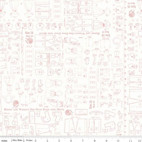 Home Town Patterns Coral Fabric Yardage