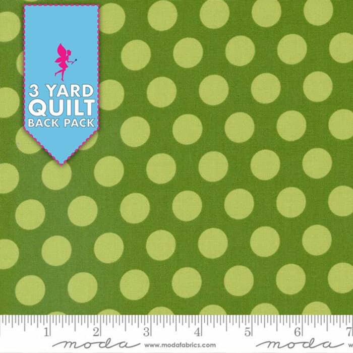 Favorite Things Evergreen Dot 108" Wide 3 Yard Quilt Fabric Back Pack