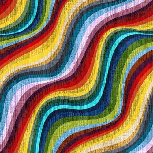 Universe Terrain Wave Multi 108" Wide Quilt Backing Fabric