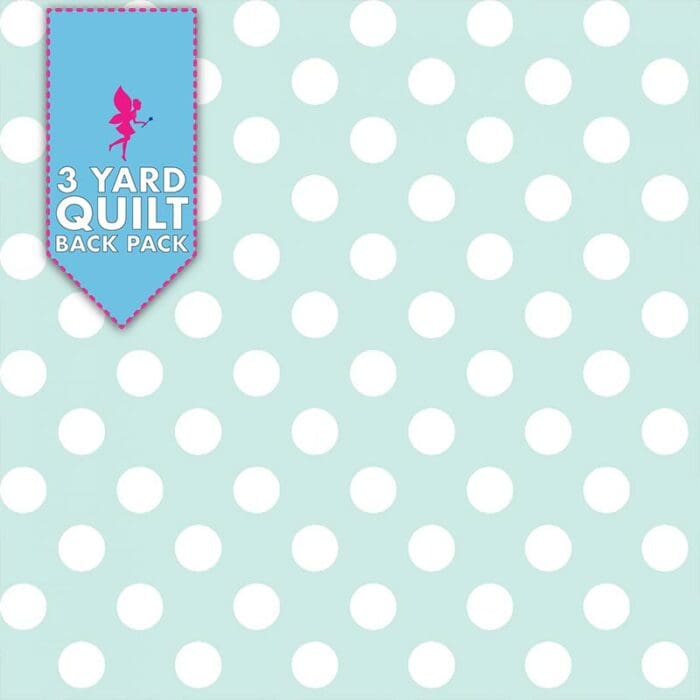Kimberbell Pale Aqua Dots 108" 3 Yard Quilt Fabric Back Pack
