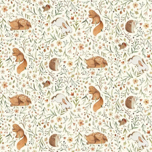 Animal Floral 108" Wide Quilt Backing Fabric