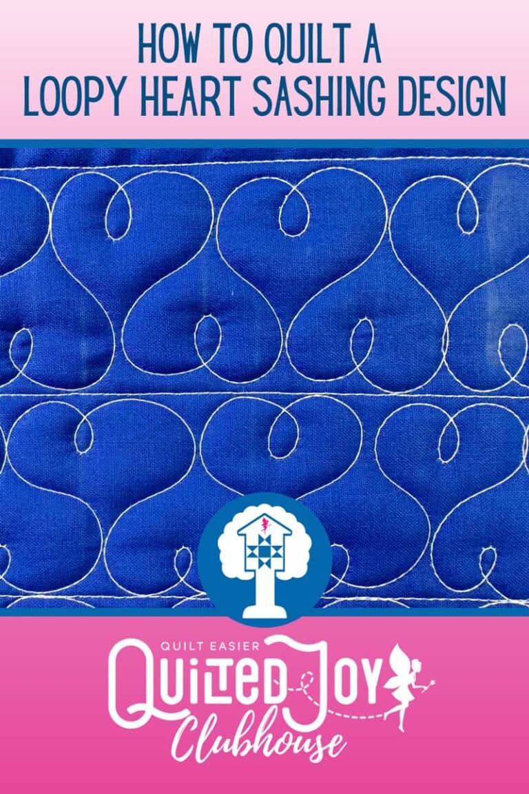 How to Quilt a Loopy Hearts Sashing Design
